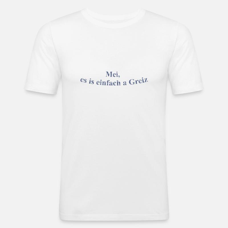 Einfach a Greiz - Männer Slim Fit T-Shirt - Weiß