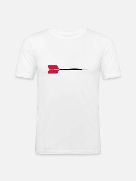 Dart-Pfeil - Männer Slim Fit T-Shirt - Weiß