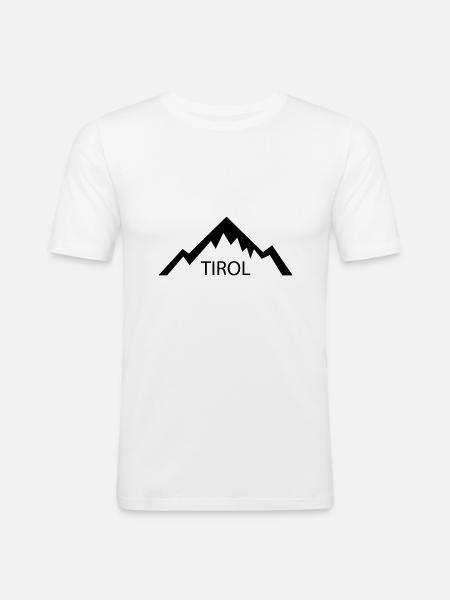 Tirol - Männer Slim Fit T-Shirt - Weiß