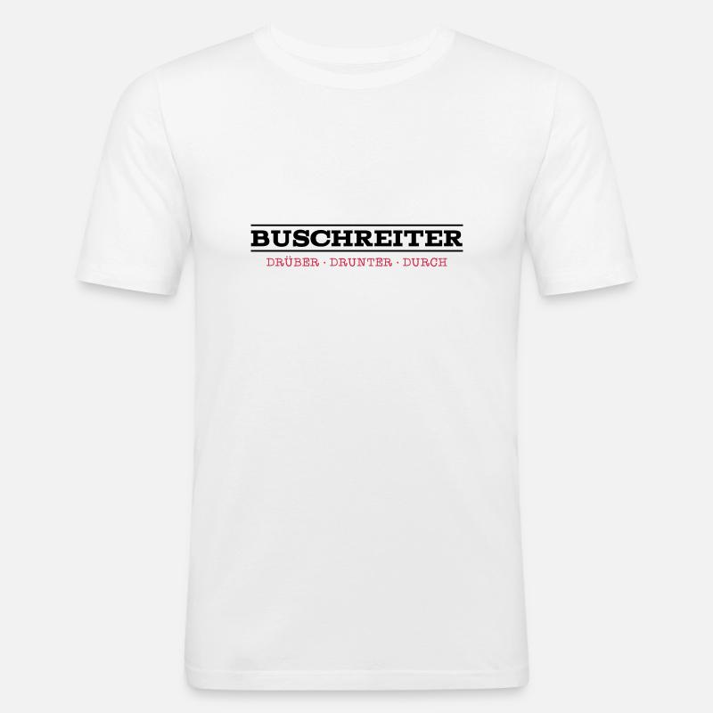 Buschreiter DDD - Männer Slim Fit T-Shirt - Weiß