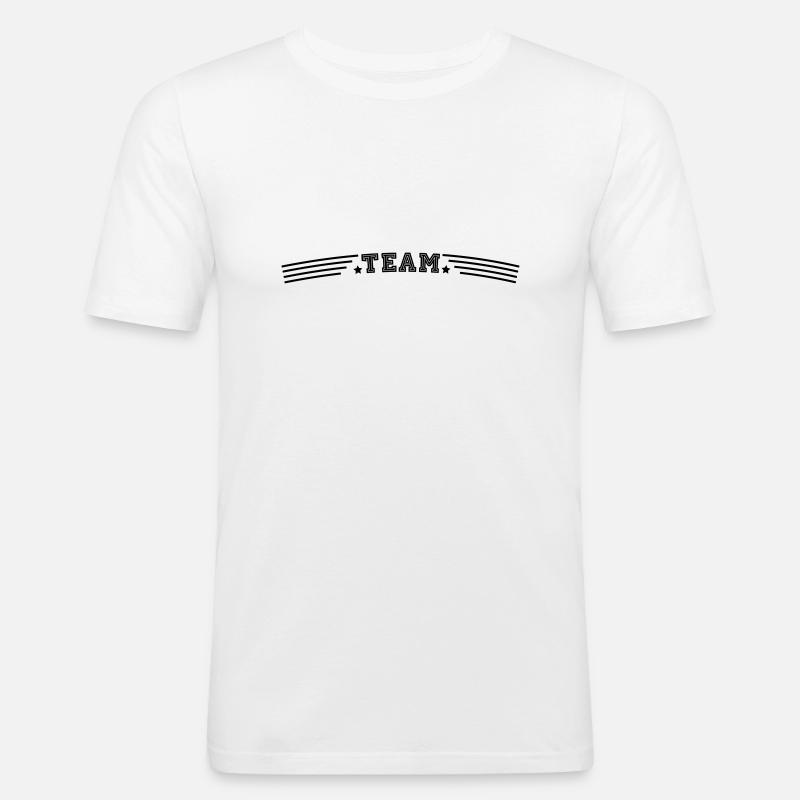Team - Männer Slim Fit T-Shirt - Weiß