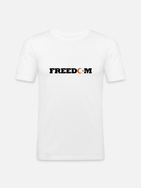 Freedom Turkey - Men's Slim Fit T-Shirt - white