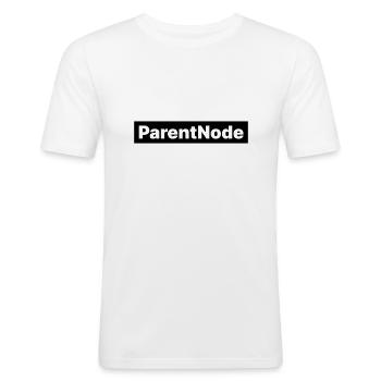 Nœud Parent - T-shirt près du corps Homme - blanc - Devant - Nik (191cm)