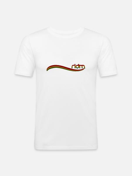 Drapeau RIDM - T-shirt près du corps Homme - blanc