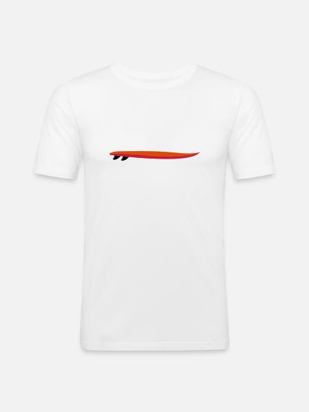 SURFING - Männer Slim Fit T-Shirt - Weiß