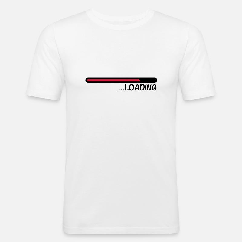 loading_cc2 - Männer Slim Fit T-Shirt - Weiß