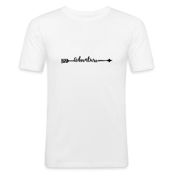 adventure - Men's Slim Fit T-Shirt - white - Front - Nik (191cm)