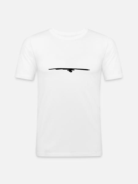 Unterstrich - Männer Slim Fit T-Shirt - Weiß