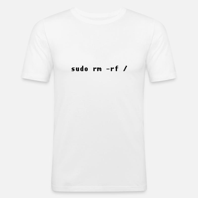 Lustiges Linux Admin Design - Männer Slim Fit T-Shirt - Weiß