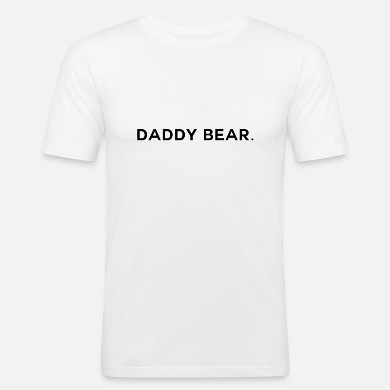 TeddyBär ist Daddy bear - Männer Slim Fit T-Shirt - Weiß