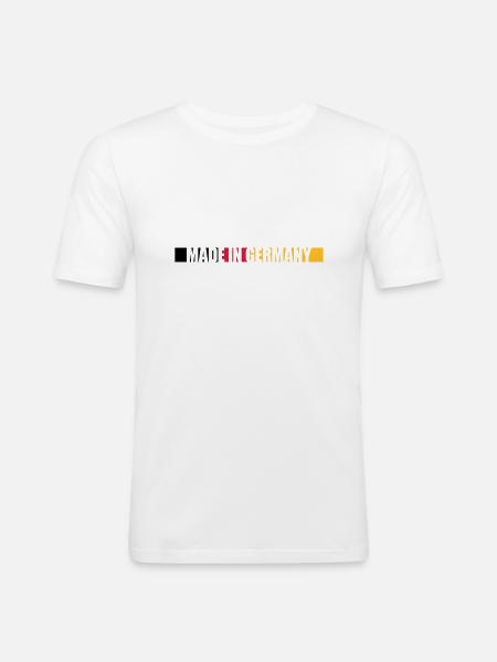 Made in Germany - Männer Slim Fit T-Shirt - Weiß
