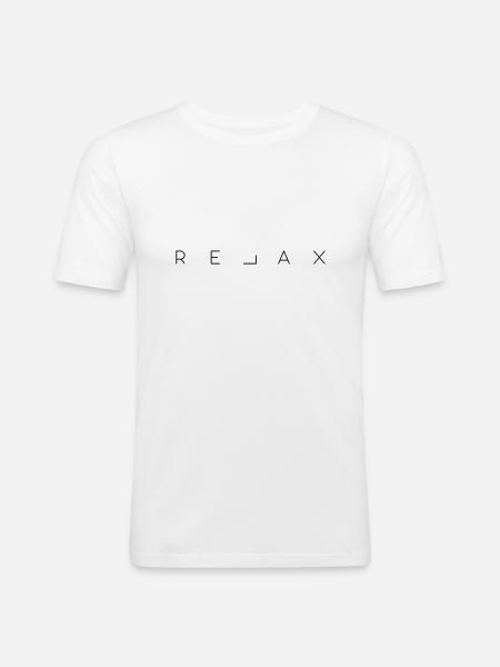 RELAX - Men's Slim Fit T-Shirt - white