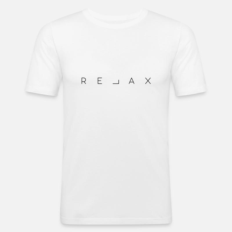 RELAX - Männer Slim Fit T-Shirt - Weiß