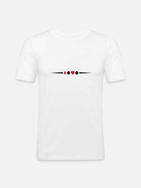 poker_symbol_design_2 - T-shirt près du corps Homme - blanc