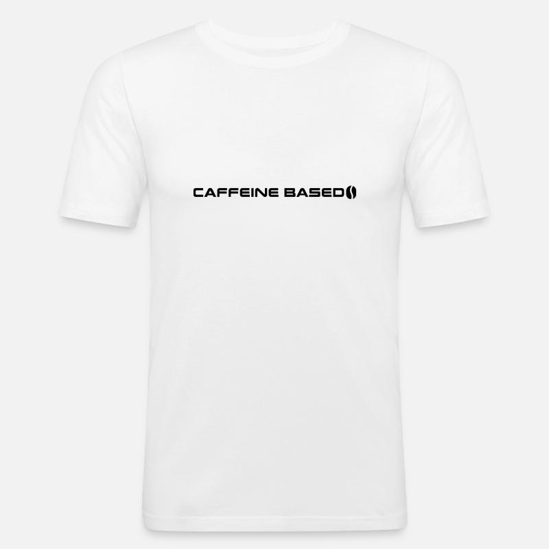 Caffeine based - Coffee lovers - Men's Slim Fit T-Shirt - white