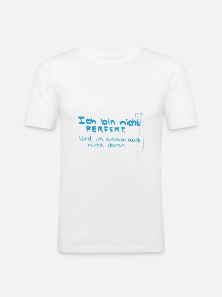 Motivation Saying Positive Thinking Gift Perfect - Men's Slim Fit T-Shirt - white