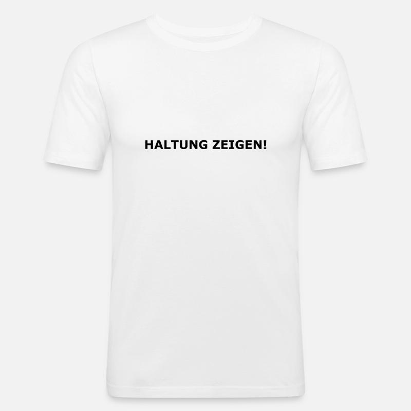 Faites preuve d’attitude ! - T-shirt près du corps Homme - blanc