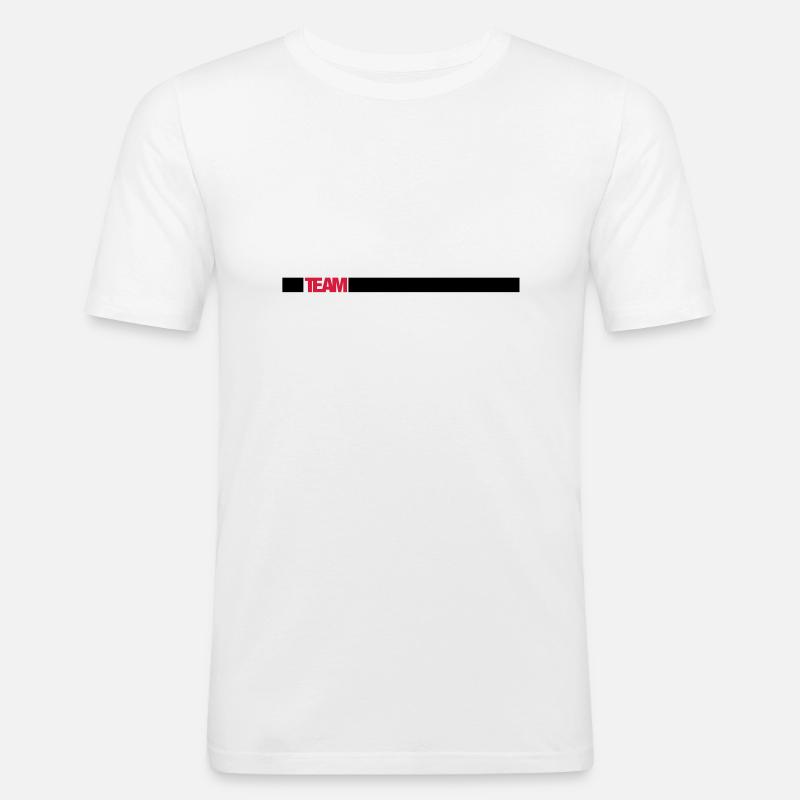 Équipe - T-shirt près du corps Homme - blanc