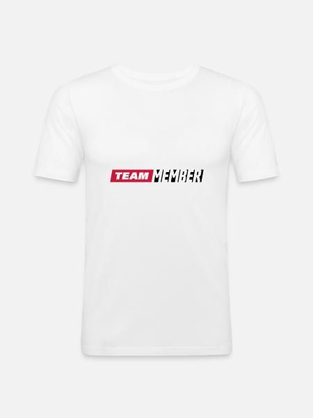 Team Member - Männer Slim Fit T-Shirt - Weiß