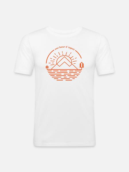 Mes logos - Männer Slim Fit T-Shirt - Weiß