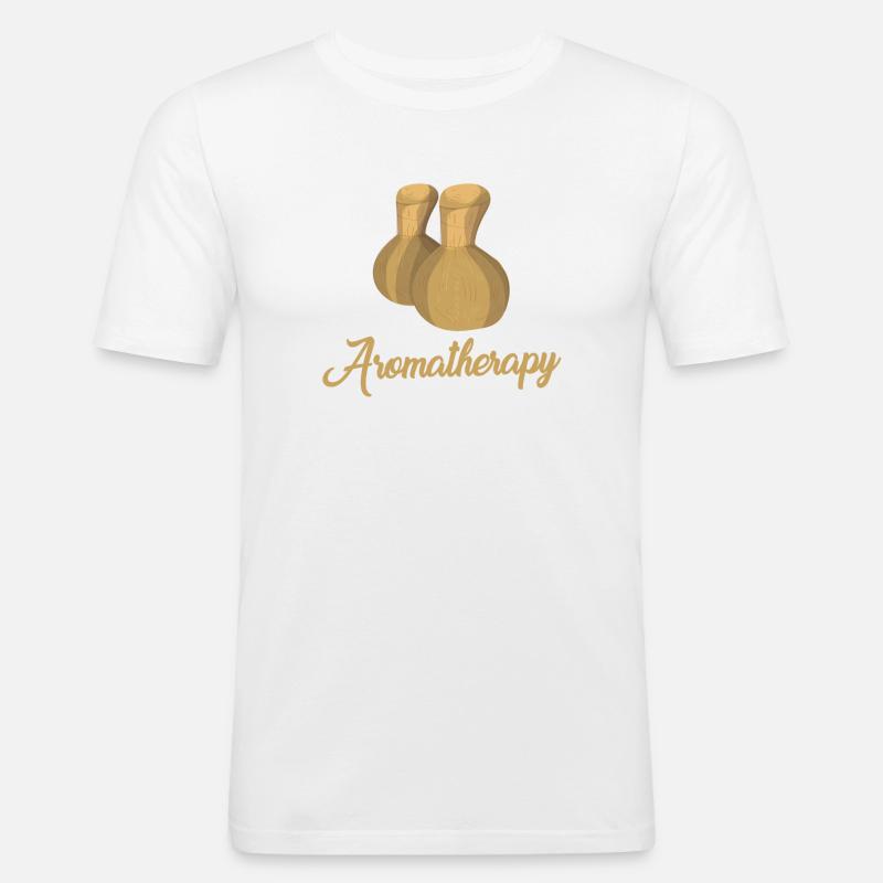 Great Aromatherapy Gift Idea - Men's Slim Fit T-Shirt - white