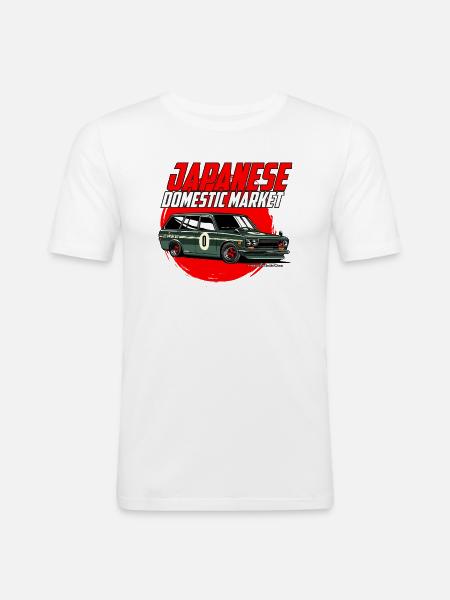 Japanese car style - Männer Slim Fit T-Shirt - Weiß