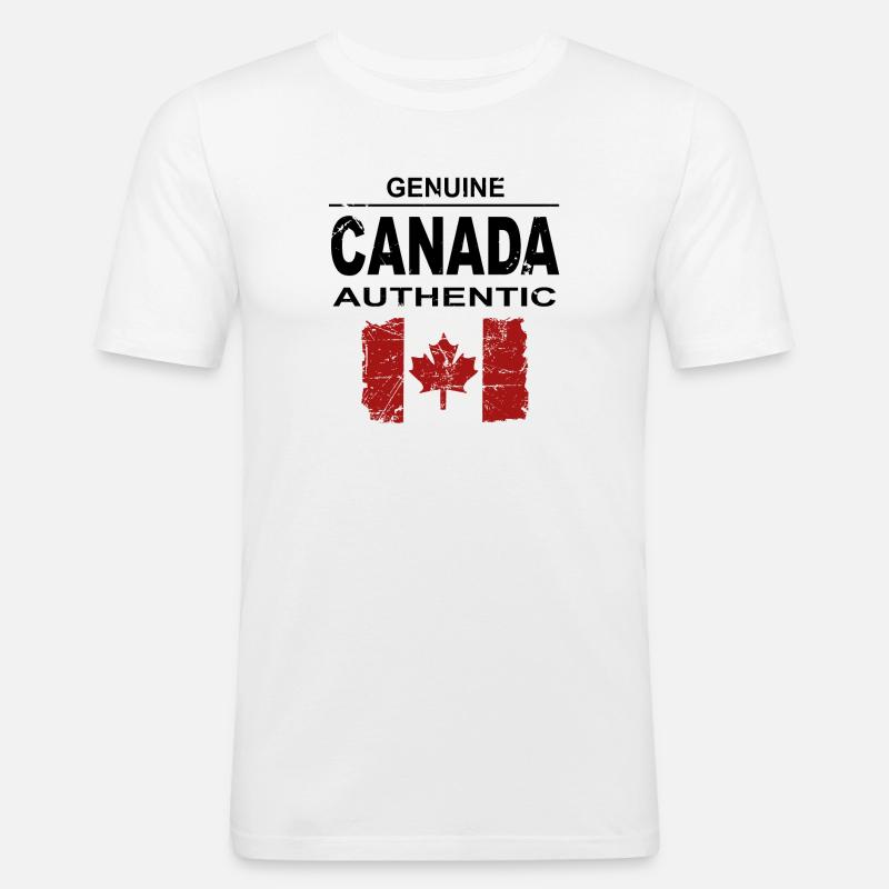Kanada - Maple Leaf - Canada - Männer Slim Fit T-Shirt - Weiß