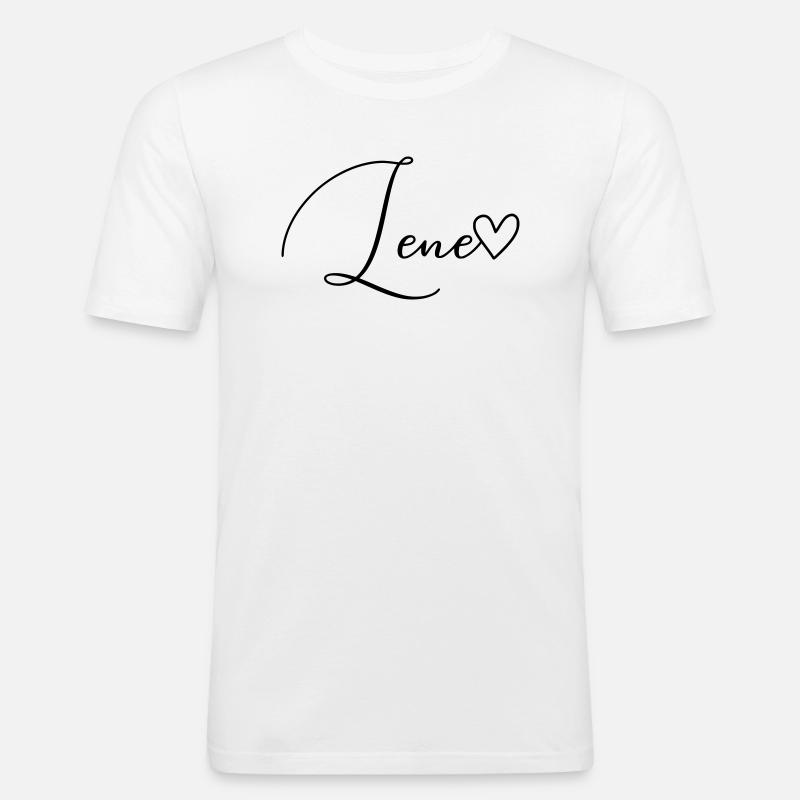 Lene Name Vorname Mädchen - Männer Slim Fit T-Shirt - Weiß