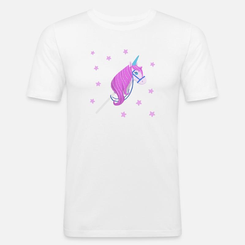 Steckenpferd - Männer Slim Fit T-Shirt - Weiß