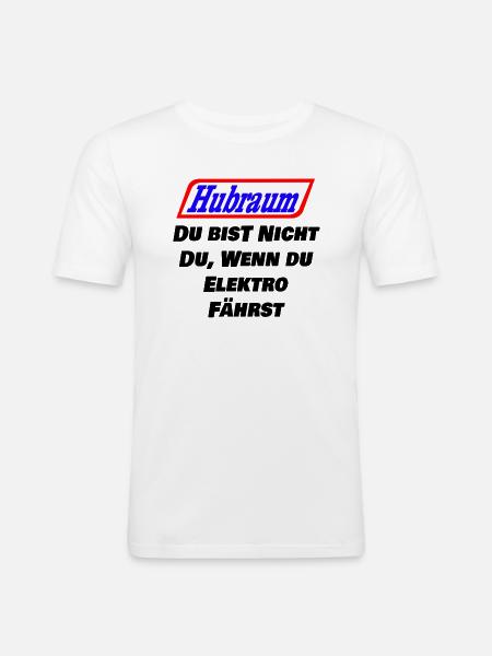 Hubraum Statt Wohnraum - Männer Slim Fit T-Shirt - Weiß