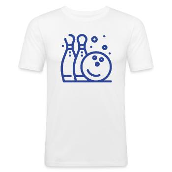 MAC Bowling - Men's Slim Fit T-Shirt - white - Front - Nik (191cm)
