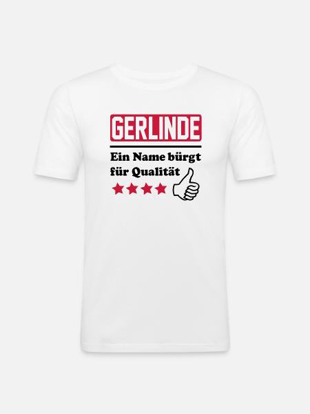 gerlinde - Men's Slim Fit T-Shirt - white