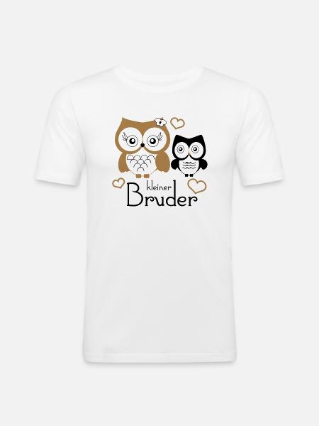 kleiner Bruder - Men's Slim Fit T-Shirt - white
