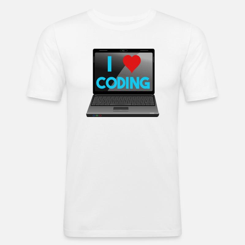 Programmieren, Programmierer, Informatiker - Männer Slim Fit T-Shirt - Weiß