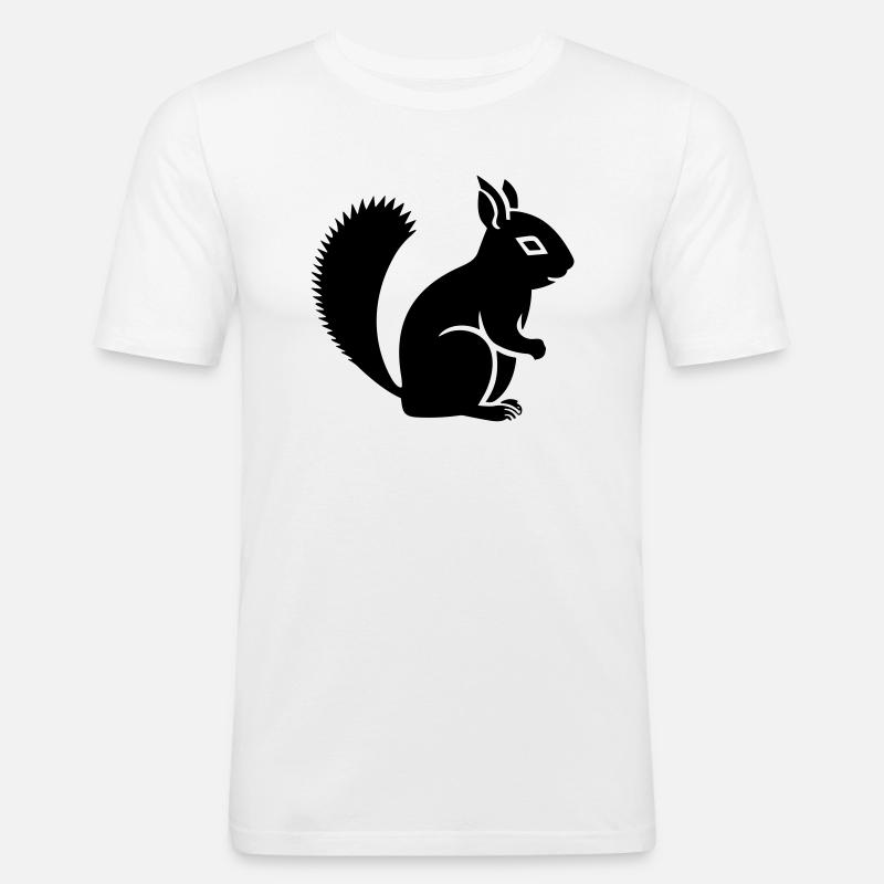 Eichhörnchen - Männer Slim Fit T-Shirt - Weiß
