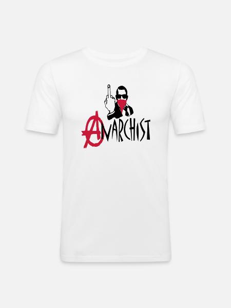 anarchist - Men's Slim Fit T-Shirt - white