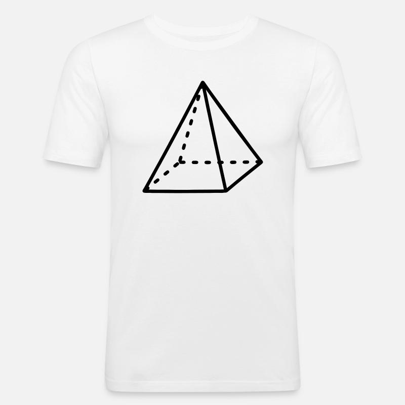 Pyramiden-Mathematik - Männer Slim Fit T-Shirt - Weiß