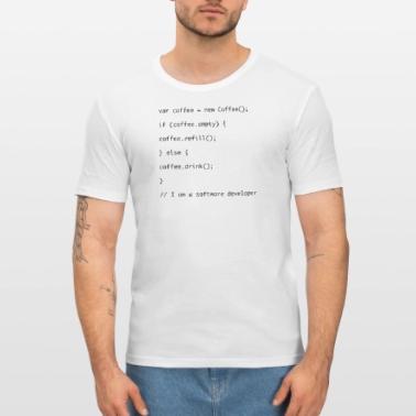 Caffè ricarica codice Javascript Maglietta aderente da uomo