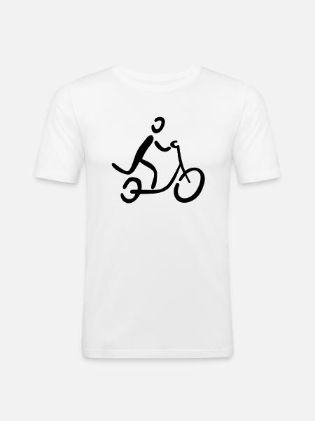 Kickbike - Männer Slim Fit T-Shirt - Weiß