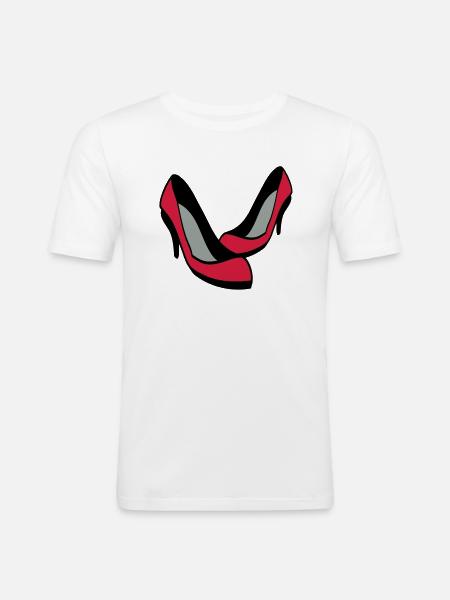 chaussures - T-shirt près du corps Homme - blanc