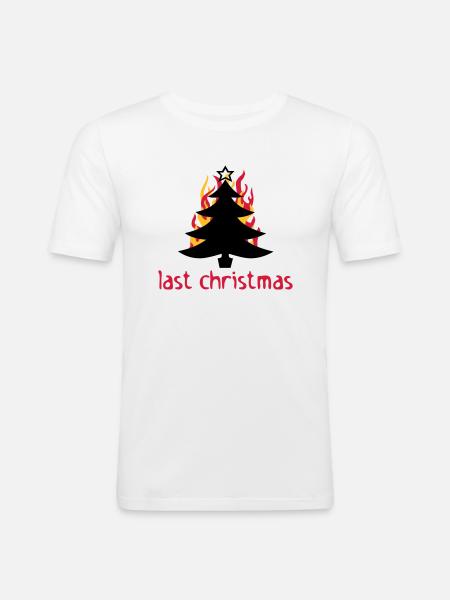 last christmas - Men's Slim Fit T-Shirt - white