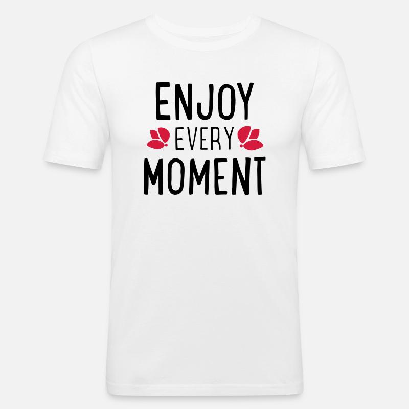 Lustige Sprüche - Männer Slim Fit T-Shirt - Weiß