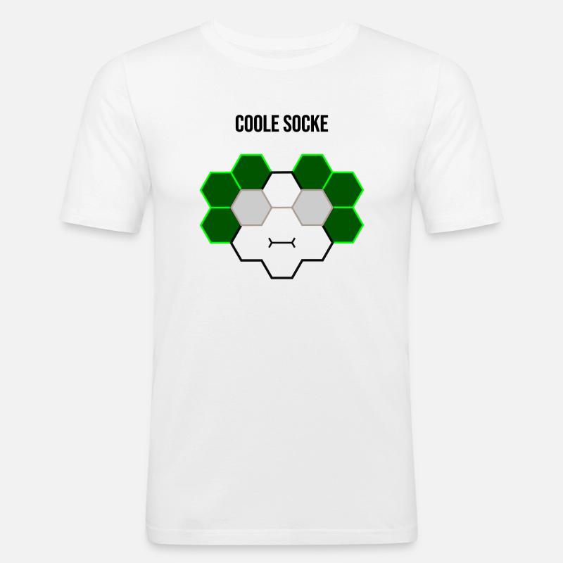 Coole Socke - Männer Slim Fit T-Shirt - Weiß