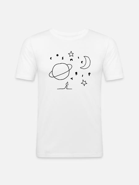 COSMIC TRIP - T-shirt près du corps Homme - blanc