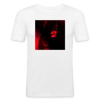 Wütende Mädchen - Männer Slim Fit T-Shirt - Weiß - Vorne - Nik (191cm)