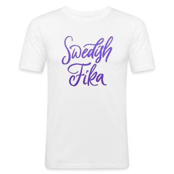 Sweden Sverige Viking Norden Scandinavia - Men's Slim Fit T-Shirt - white - Front - Nik (191cm)