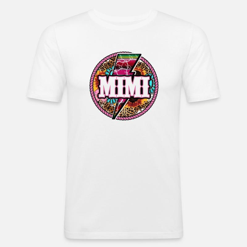 Mimi Blitz - Männer Slim Fit T-Shirt - Weiß