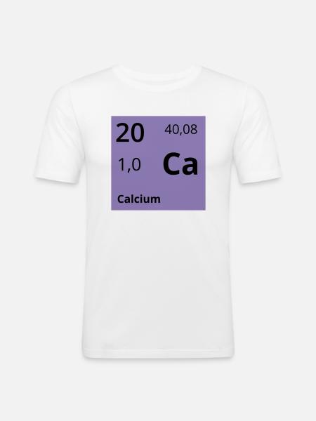 Calcium - Männer Slim Fit T-Shirt - Weiß