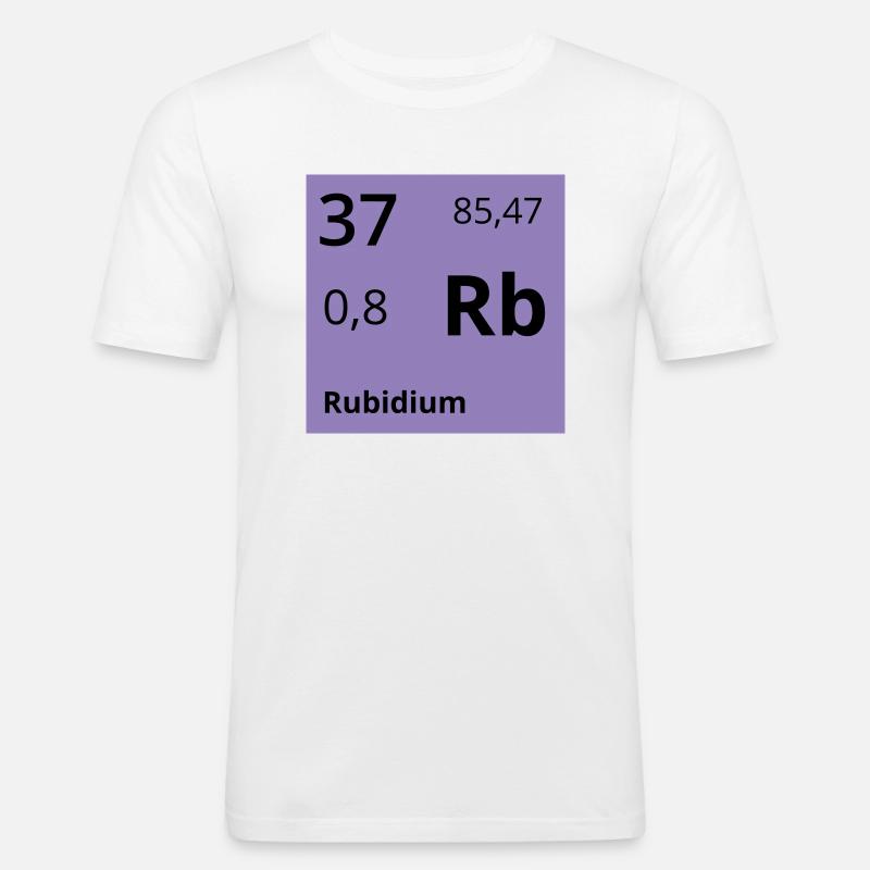 Rubidium - Männer Slim Fit T-Shirt - Weiß