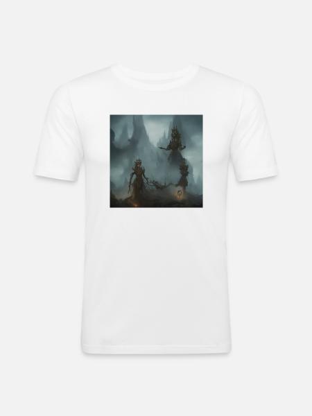 BlackWhite & more - Männer Slim Fit T-Shirt - Weiß